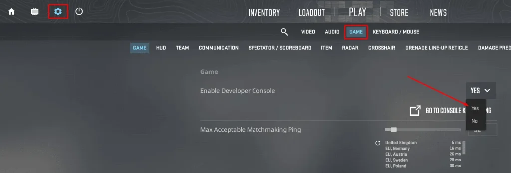 cs2 developer console