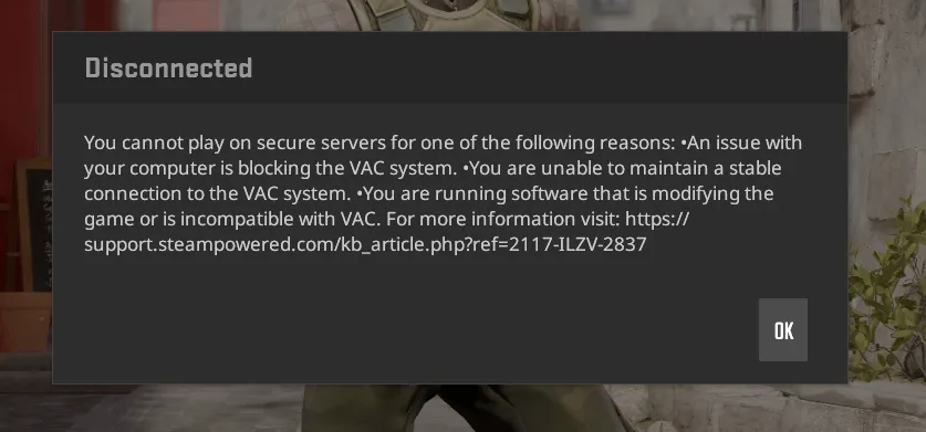 cs2 disconnected
