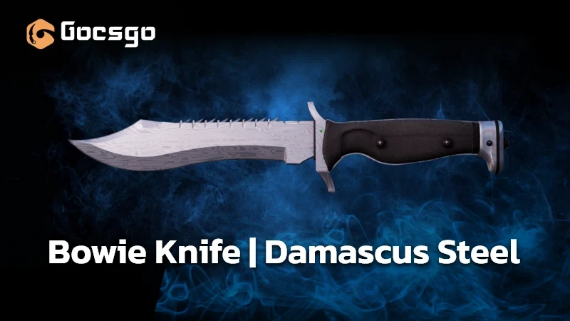 bowie knife damascus steel