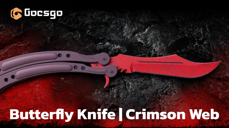 butterfly knife crimson web