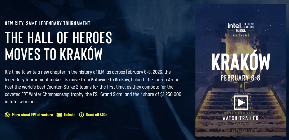 iem katowice will move to krakow