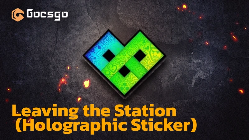 leaving the station (holographic sticker)