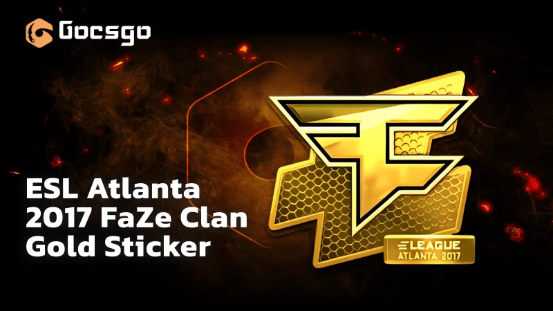 esl atlanta 2017 faze clan gold sticker