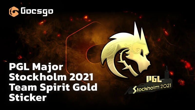 pgl major stockholm 2021 team spirit gold sticker