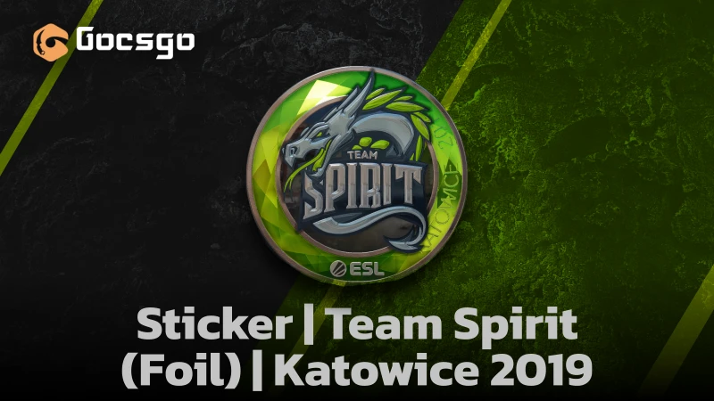 sticker ｜ team spirit (foil) ｜ katowice 2019