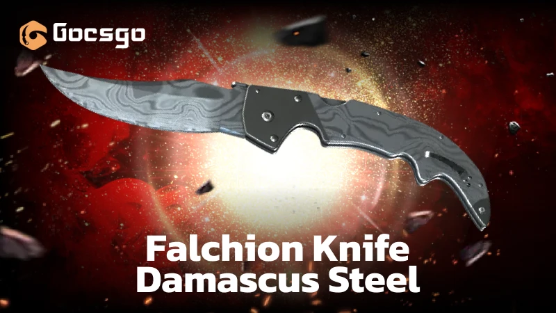 falchion knife _ damascus steel
