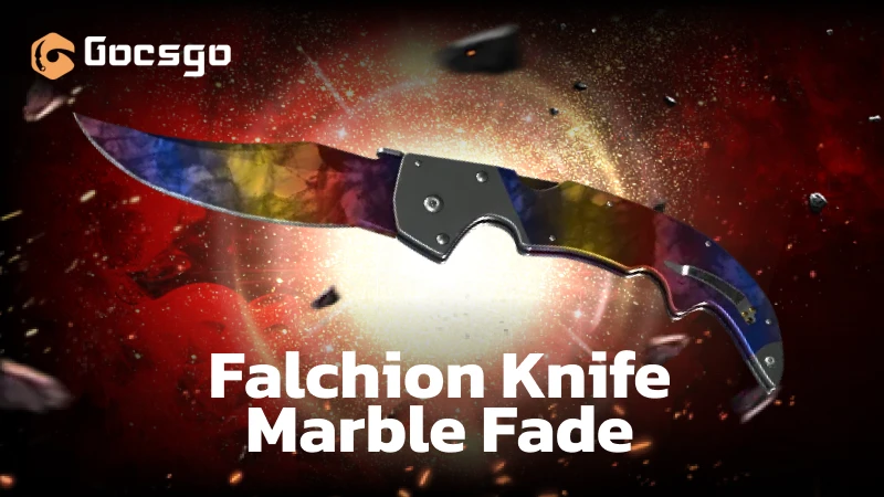 falchion knife _ marble fade