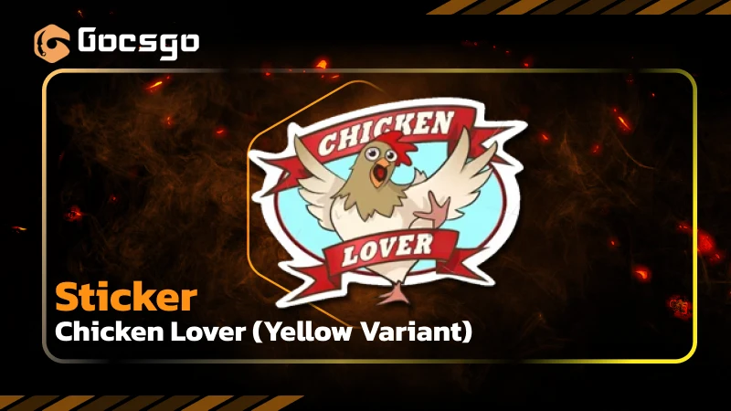 sticker _ chicken lover (yellow variant)