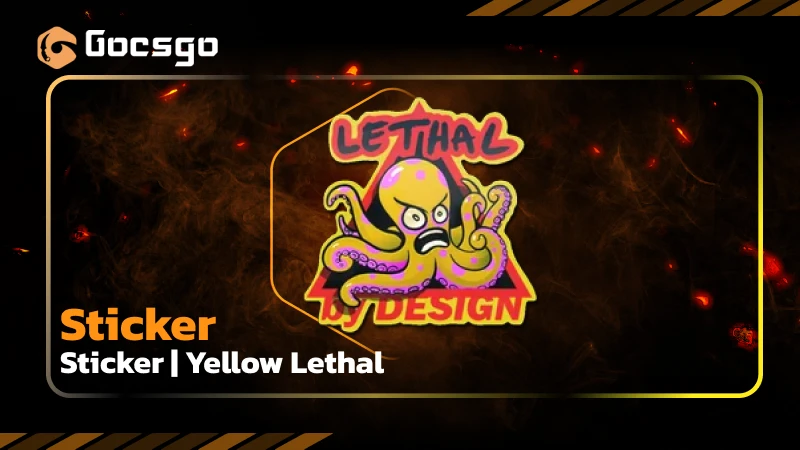 sticker _ yellow lethal