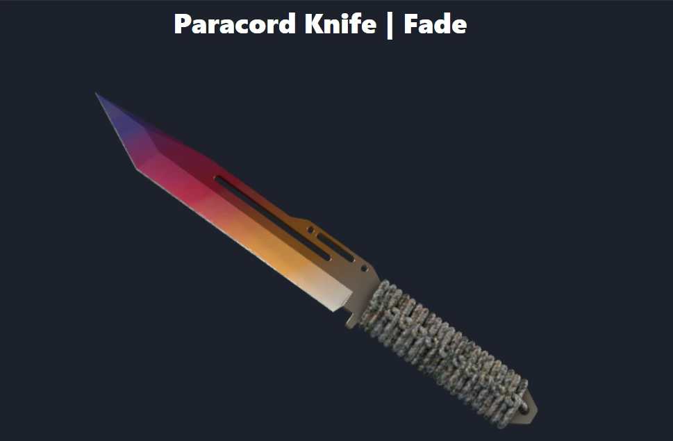 paracord knife fade